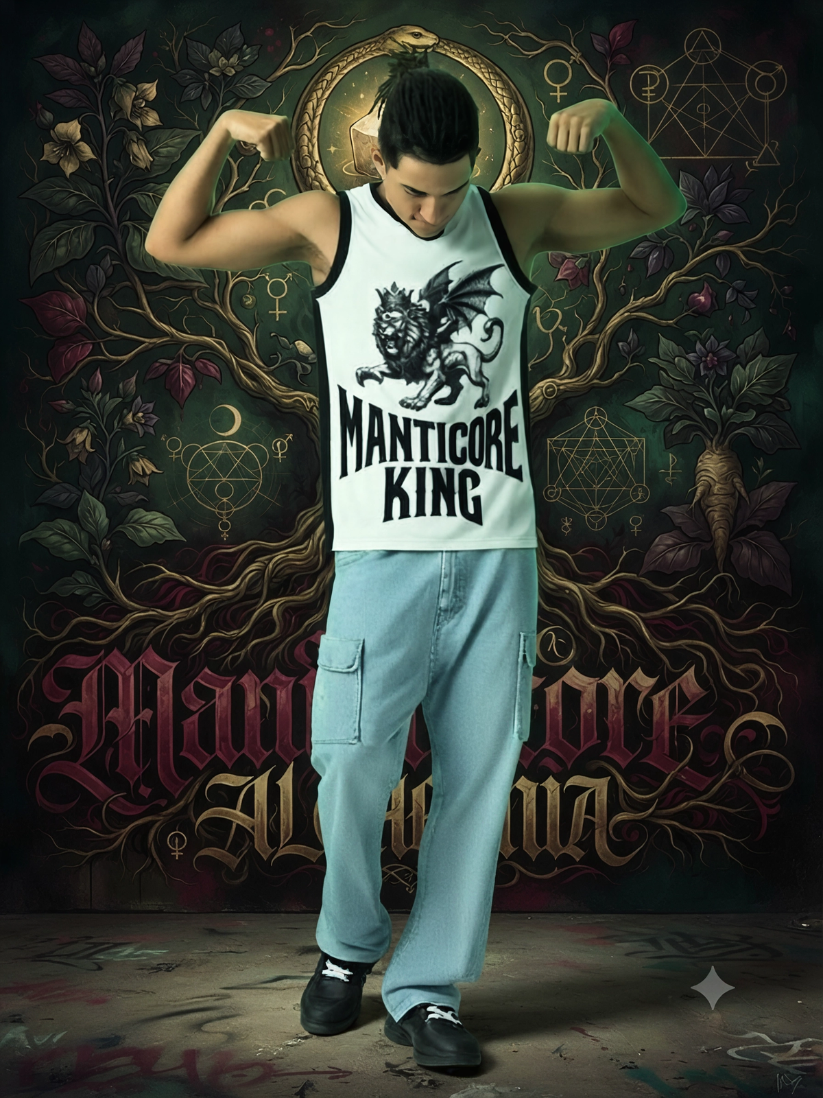 Youth Recycled Basketball Jersey Scorpion-Tail Monarch Tank Top